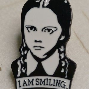 "I Am Smiling" Wednesday Addams Family Lapel Pin